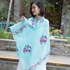 Toalla de verano con protección solar, protección UV, informal, combinable, cómoda, transpirable, a la moda, bordada, estilo étnico.