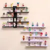 Estante de Almacenamiento de Pared para Dormitorio y Sala de Estar, Estante de Esquina, Estante de Almacenamiento para Cajas Sorpresa y Figuras, Estante de Pared, Colgante de Pared sin Taladro
