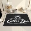 Tapete para cafetera de barro de diatomeas temu transfronterizo, tapete absorbente de secado rápido para vajilla, tapete resistente al desgaste y antideslizante para encimera de cocina, tapete fácil de limpiar