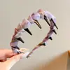 Diadema de Malla tipo Hada para Niñas con Dientes, Estilo Pastoral Francés, Diadema para el Cabello de Niñas para Controlar el Cabello Suelto, Diadema Antideslizante que No Tira del Cabello