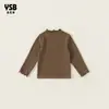 Novedad Oferta por Tiempo Limitado 10% de descuento Envío Gratis Otoño Nuevo Camisa Básica Lisa para Niña Top Versátil