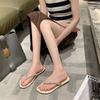 Chanclas Planas con Bloques de Color y Pedrería 2026 Nuevo Estilo de Verano Suela Suave Antideslizantes Zapatos de Playa para Exteriores Sandalias de Tira Trendy