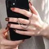 Anillo Creativo Ajustable para el Dedo Índice, Estilo Otoñal, Punk Callejero Coreano Cool Trendy Cadena de Doble Capa Anillo para Dos Dedos