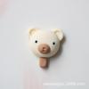Gatinho fofo sorridente de sorvete cor de chá com leite resina joia acessórios diy acessórios de cabelo elástico clipe materiais artesanais