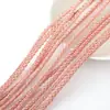 2024 Nuevo Color Dorado Hilo Trenzado de Cuerda de 4 Hilos 5mm DIY Pulsera de Alambre Semi-Terminada Accesorios de Joyería de Cuerda de Cuero