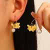 Pendientes de Flores de Verano para Mujer Viento Dopamina Festivo Pendientes Exagerados de Estrella de Mar Pendientes de Hierba Rafi Tejidos a Mano para Mujer