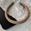 Diadema nueva tela sarga esponja alta parte superior del cráneo diadema para presionar el cabello color sólido temperamento celebridad de internet salir lavado de cara horquilla