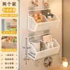 Estante de pared para dormitorio, estante de almacenamiento junto a la cama, cesta de almacenamiento de pared, cesta colgante sin taladro, estante colgante de doble capa para juguetes