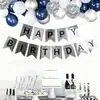Banner de Cumpleaños Feliz Cola de Pez Dorado Estampado Decoración de Guirnalda para Ambiente de Fiesta