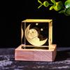 Adornos de alce lunar con forma de luna y nubes lluviosas, con cristales luminosos y tallados en el interior, regalo de cumpleaños para niñas, descompresión.