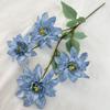 Nueva simulación ciruela Qi 4 Dalia fila de flores para boda flor falsa artesanal de jardín arreglo floral guía de camino flor de seda hecha a mano al por mayor