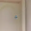Popular Collar de Gota de Agua Azul con Cadena de Sirena Transparente de Xiaohongshu para Mujer, Cadena para Clavícula Versátil de Gama Alta de Nicho de Verano