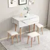 Mesa de Comedor Plegable Retráctil Moderna y Sencilla para Hogar, Apartamentos Pequeños, Mesa Plegable Móvil, Gabinete de Almacenamiento de Cocina, Mesa de Comedor Sencilla