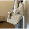 Bolsa Tote Transversal de Grande Capacidade, Versão Original de Alta Qualidade de Bolsa de Roupa de Algodão, Suporta Personalização, Mesmo Estilo do Xiaohongshu, Disponível para Atacado