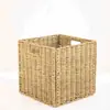 Cesta de Armazenamento Quadrada de Rattan Sintético para Brinquedos e Lanches Simples Dobrável Doméstica para Armazenamento de Roupas Íntimas Cesta de Armazenamento de Corda de Papel Transfronteiriça
