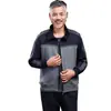 Traje Esportivo para Meia-Idade e Idosos Masculino Duas Peças para Corrida Meia-Idade Gola Alta Casual Absorvente de Suor Respirável Manga Longa Traje de Pai