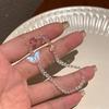 Pulsera de cuentas de mariposa colorida de verano exquisita corazón de niña dulce cuerda elástica ajustable pulsera que combina con todo