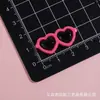 Gafas con Forma de Corazón Accesorios de Resina Pegamento Cremoso DIY Funda de Teléfono Accesorios para Ropa Crocs Juguetes Parches Pod