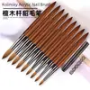 Pluma de Manicura de Pelo de Visón de Siberia Kolinsky Pluma de Cristal para Manicura Transfronteriza Pluma de Tallado Fabricante de Origen Personalización