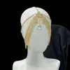 Moda europea y americana cadena de pelo con borla de diamantes de imitación accesorios para el cabello damas boda baile súper brillante cristal colgante cadena para la frente