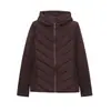 Ropa de Mujer Transfronteriza Otoño e Invierno 2025 Nueva Moda Europea y Americana Chaqueta de Algodón Cálida con Capucha y Empalme en la Cintura Chaqueta
