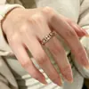 Anillo de Estrella de Ocho Puntas Hueca Dorada para Mujer, Diseño de Nicho de Lujo de Alta Gama, Anillo Abierto para Dedo Índice, Nuevo Modelo 2026