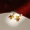 Nuevos Pendientes Rojos de Año Nuevo 2026, Pendientes del Zodiaco del Año del Caballo, Lindos y Festivos, Accesorios para Orejas de Riqueza y Prosperidad