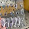 Pegatinas de mariposa líquidas para decoración de uñas, venta al por mayor, explosiones de celebridades de Internet, estrellas láser doradas y plateadas, pegatinas finas y resistentes para uñas, pegatinas decorativas