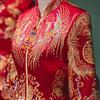 Ropa Xiuhe de pareja de lujo 2022 nueva industria pesada Corona de fénix de novia boda Xiaxiao retro Ropa Han estilo chino ropa de fuera de la corte