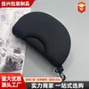 Estojo para Óculos de Sol Tipo Caixa com Zíper Portátil Simples Anti-Pressão Eva Gancho Preto Caixa de Armazenamento para Óculos com Logotipo Impresso