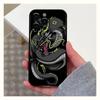 Funda para teléfono móvil con diseño de dragón negro dominante, compatible con iPhone 15, comercio exterior.