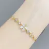 Nuevo Pulsera de Trébol de Cuatro Hojas Ojo de Gato Deslizante para Mujer Circonita Microincrustada Pulsera Ajustable Estilo Coreano Fabricante Personalizado Venta al por Mayor