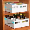 ¿Cómo Sacar Provecho de los Gabinetes Estrechos? Herramienta Mágica para Gabinete Profundo de Cocina: Caja de Almacenamiento Extensible, Estante para Especias, Cajón Organizador