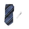 Corbata de Negocios a Rayas para Hombre Formal Profesional Roja Azul Atada a Mano Imitación Seda 7.5cm Stock Listo de Fábrica