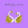 Muñeca Cisne Decoración de Pastel Adornos Cumpleaños Chapado en Oro Hermona Corona Cisne Amor Adornos para Hornear Juguetes para Niños