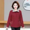 Chaqueta corta elegante y holgada para mujeres de mediana edad, nueva colección primavera/otoño 2026, diseñada para hacer que las madres luzcan más jóvenes, con cuello de solapa, y disponible en tallas grandes