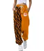 Calça Harem Feminina Estampada Digitalmente em 3D com Duas Cores, Casual Esportiva, com Cordão e Elástico no Tornozelo, Roupas Femininas Outono 2021 Nova