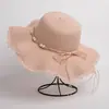 Sombrero de paja de playa para mujer para salidas veraniegas junto al mar, ala ancha protección solar, sombrero de sol versátil para vacaciones
