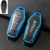 Funda de llave de metal de fibra de carbono real para BYD BYD Dolphin Yuan Qin plus Song plus funda de llave de coche