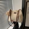 Estilo coreano distinto estilo ocidental simples bolsa de balde de axila 2024 inverno novo alto valor facial grande capacidade bolsa de ombro portátil