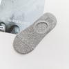 Calcetines náuticos de color liso para hombre, de primavera y verano, invisibles, antideslizantes, de silicona y de boca baja, de algodón versátiles para verano.