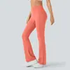 Calça Flare de Yoga Cross-Border Tk Estilo Europeu e Americano Levanta Bumbum Feminina Fitness Micro Flare Longa, Bumbum de Pêssego Cintura Alta Emagrecedora Esportiva Calça de Perna Larga