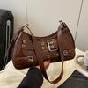 2025 de Moda Genial Chica Caliente Retro Motocicleta Bolso Personalizado para la Axila Bolso de Hombro Casual de Mujer Estilo Remache Lujo Ligero