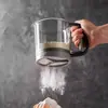 Tamizador de Harina Semiautomático de Mano, Tamiz de Harina para el Hogar, Tamizador de Polvo para Hornear, Tamiz de Polvo para Hornear