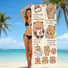 Toalla de Playa Capibara Linda para Niños Toalla de Baño de Microfibra Transfronteriza Dibujos Animados para Niños Toalla Absorbente de Secado Rápido