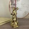Estátua de Latão de Yang Jian, o General Divino, Com, para Decoração de Sala de Estar