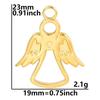 Collar de Ángel de Acero Inoxidable al Vacío Europeo y Americano Chapado en Oro de 18K Accesorios de Joyería DIY Cadena de Clavícula Nicho de Lujo Ligero