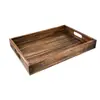 Bandeja de Madera Maciza de Fábrica con Asa, Bandeja Comercial para Catering, Bandeja de Té, Bandeja para Pan, Personalizable