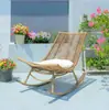 Cadeira de Balanço Preguiçosa Cadeira de Salão de Rattan para Adultos Intervalo de Almoço Idosos Especial Sofá Doméstico Varanda Externa Cadeira de Rattan de Lazer