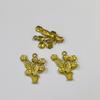 Bricolaje Cobre Fundido Maceta Flor Latón Cobre Embrión Antiguo Horquilla Paso Colgante Colgante Pequeño Aretes Aretes Cobre Puro